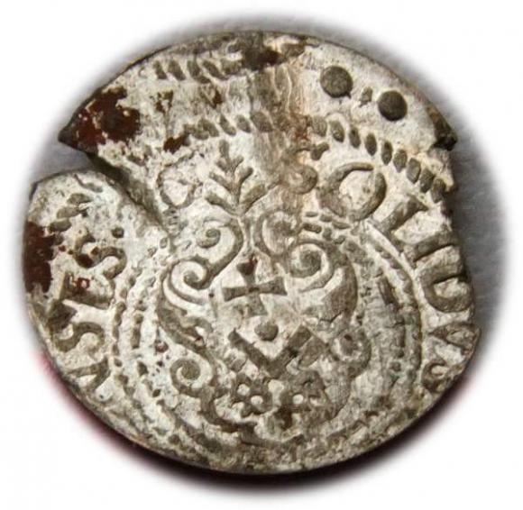 Szeląg 1626 Gustaw Adolf Ryga (2)