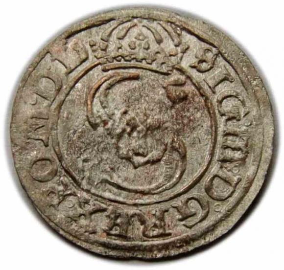 Szeląg 1626 Zygmunt III Waza Wilno (1)