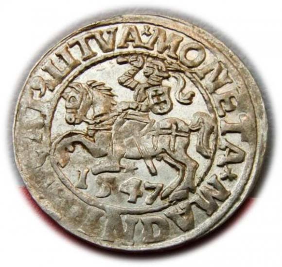 Half groschen 1547 Sigismund II Augustus Vilnius (1)