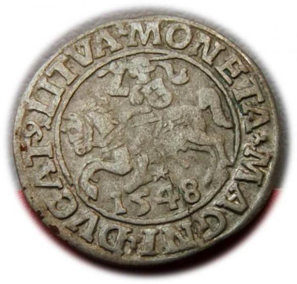 Półgrosz 1548 Zygmunt II August Wilno (1)