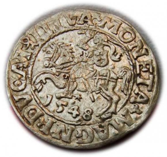 Półgrosz 1548 Zygmunt II August Wilno (1)