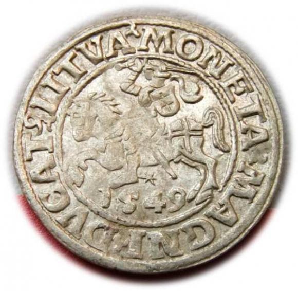 Półgrosz 1549 Zygmunt II August Wilno (1)