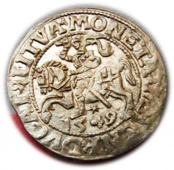 Półgrosz 1549 Zygmunt II August Wilno (1)