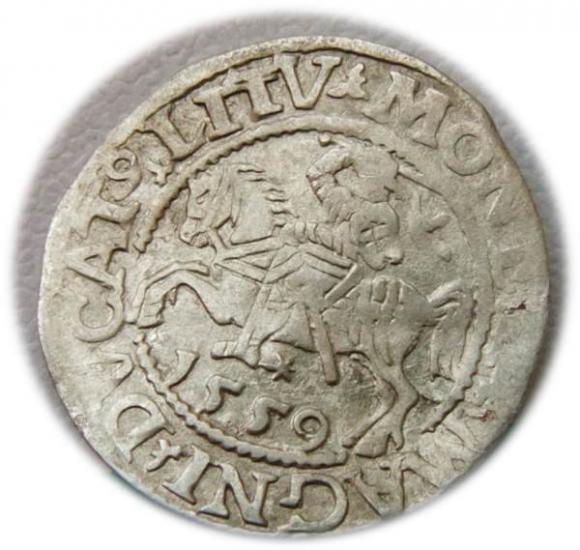 Półgrosz 1559 Zygmunt II August Wilno (1)