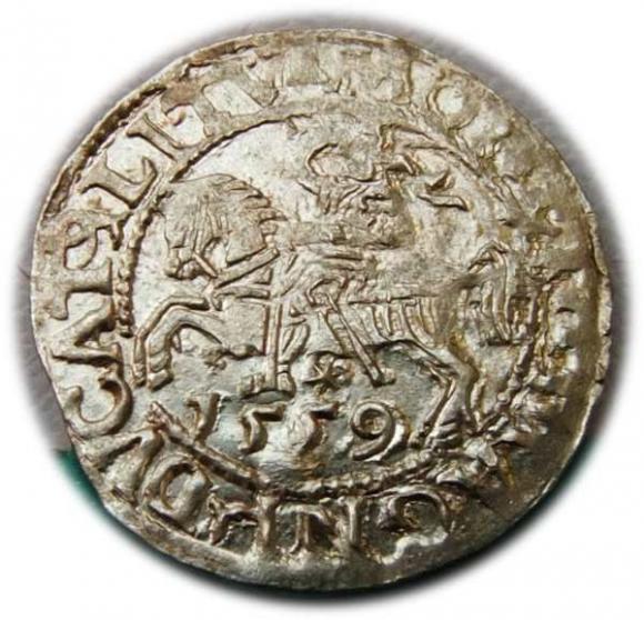 Half groschen 1559 Sigismund II Augustus Vilnius (1)