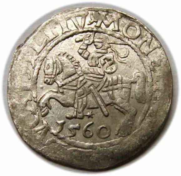Half groschen 1560 Sigismund II Augustus Vilnius (1)