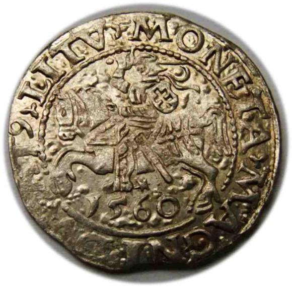 Półgrosz 1560 Zygmunt II August Wilno (1)