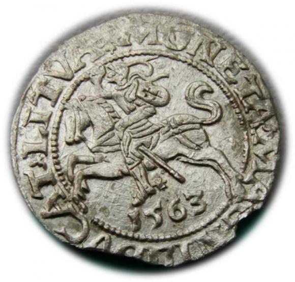 Półgrosz 1563 Zygmunt II August Wilno (1)