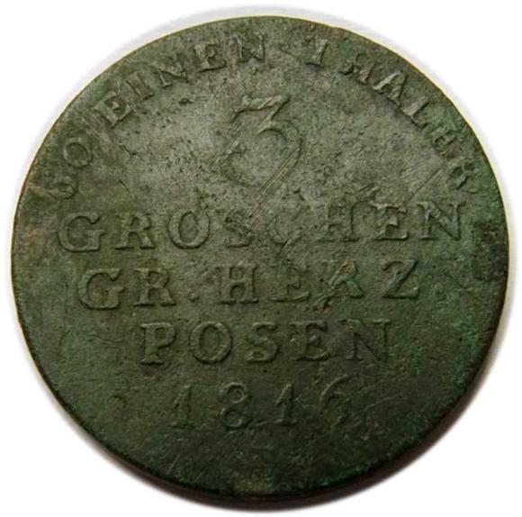 Trojak 1816 Wielkie Księstwo Poznańskie, Wrocław (1)