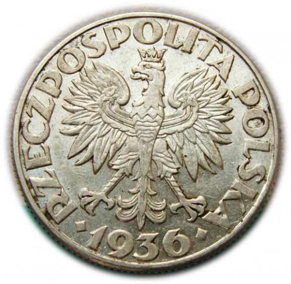 2 złote 1936 Żaglowiec Warszawa (2)