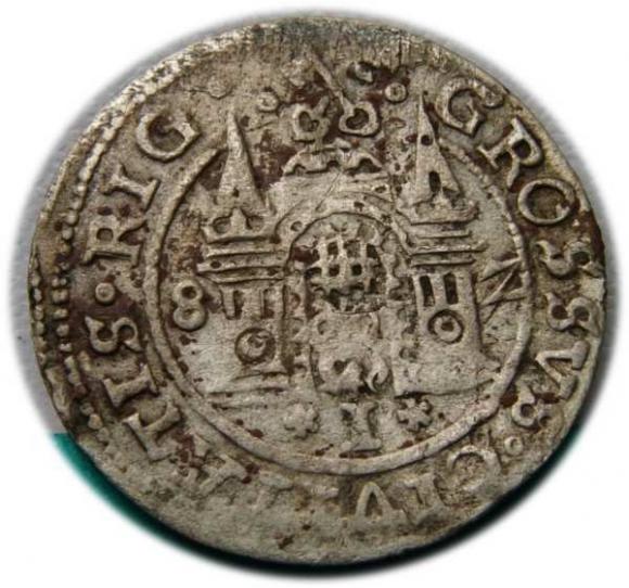 Grosz 1582 Stefan Batory Ryga (2)