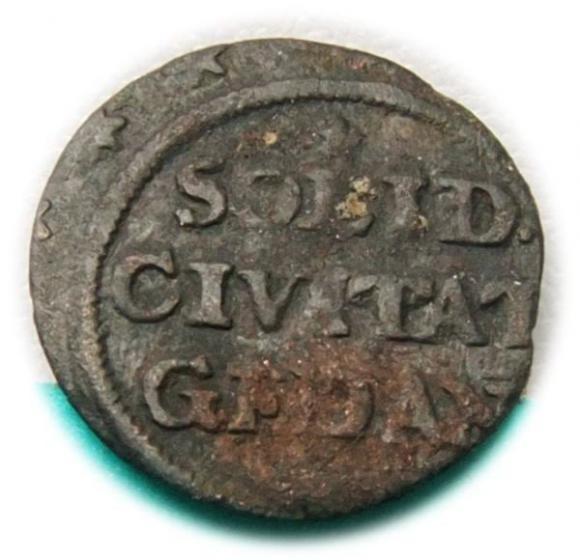 Szeląg 1658 Jan Kazimierz Gdańsk (1)