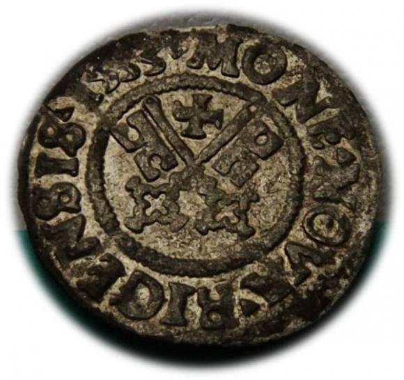 Szeląg 1533 Walter von Plettenberg, Zakon Kawalerów Mieczowych, Ryga (1)