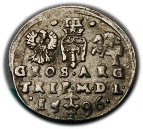 Trojak 1596 Zygmunt III Waza Wilno (2)