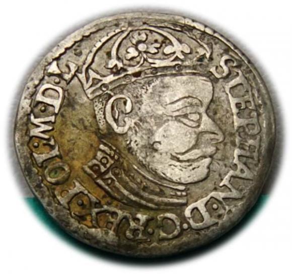 3 groschen 1582 Stephen Bathory Olkusz (1)