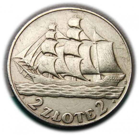 2 złote 1936 Żaglowiec, Warszawa (1)