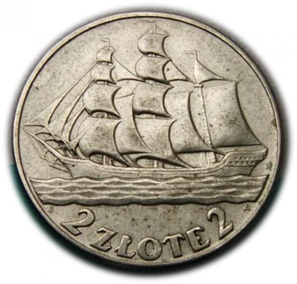 2 złote 1936 Żaglowiec, Warszawa (1)