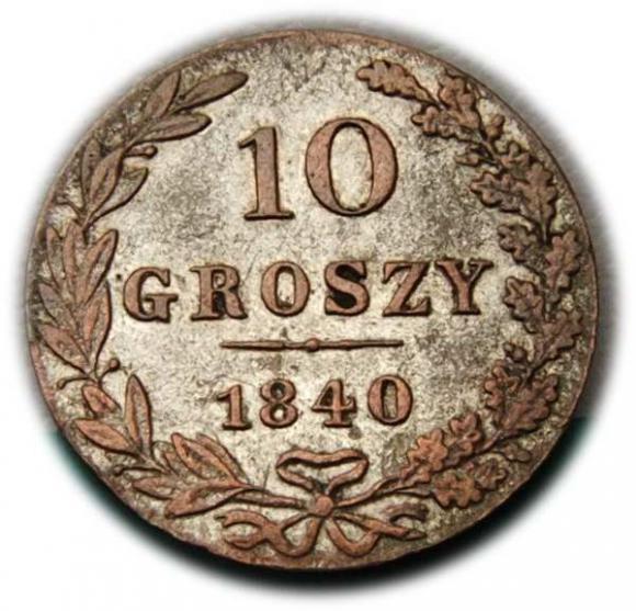 10 groszy 1840, Mikołaj I Romanow, byłe Królestwo Polskie, Warszawa (1)
