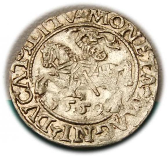 Półgrosz 1559 Zygmunt II August Wilno (1)