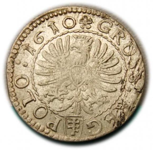 Grosz 1610 Zygmunt III Waza Kraków (2)
