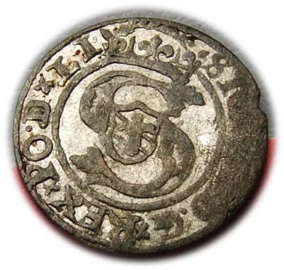 Szeląg 1598 Zygmunt III Waza Ryga (1)