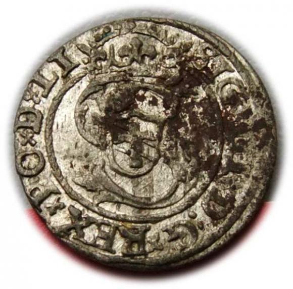 Szeląg 1598 Zygmunt III Waza Ryga (1)