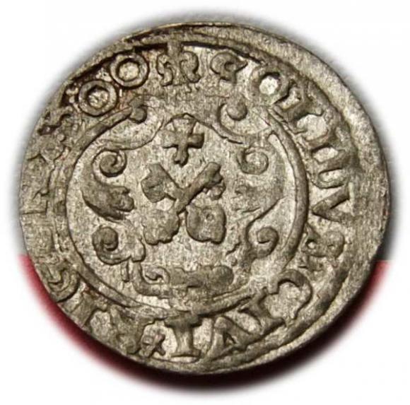 Szeląg 1600 Zygmunt III Waza Ryga (2)