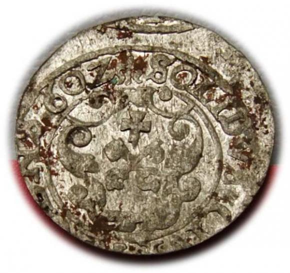 Szeląg 1602 Zygmunt III Waza Ryga (2)