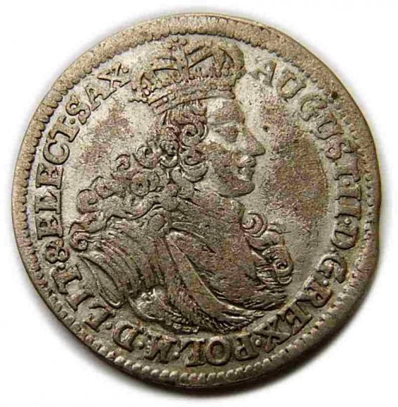 Szóstak 1702 August II Mocny Lipsk (1)
