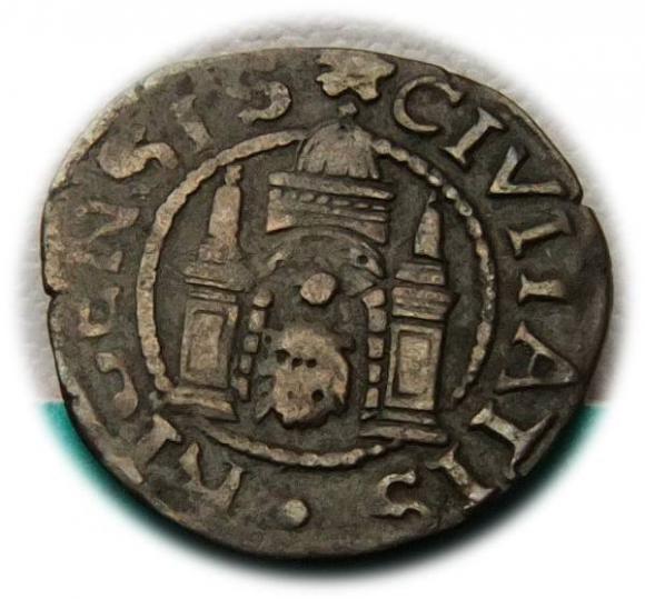 Szeląg 1571 Wolne Miasto Ryga (1)