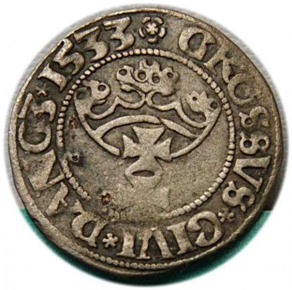 Grosz 1533 Zygmunt I Stary Gdańsk (2)