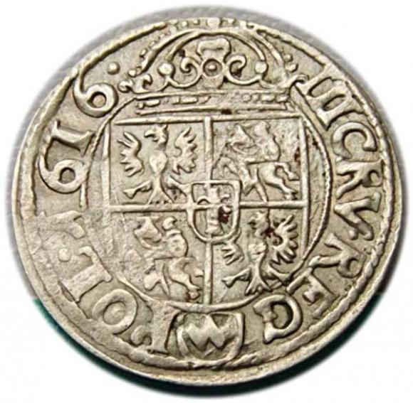 3 krajcary 1616 Zygmunt III Waza Kraków (2)