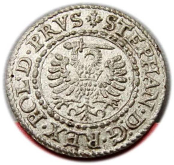 Szeląg 1582 Stefan Batory Gdańsk (2)