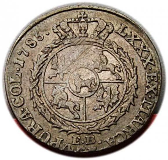 Złotówka 1785 Stanisław August Poniatowski Warszawa (2)