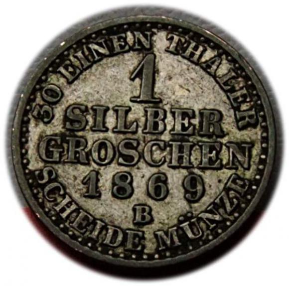 1 srebrny grosz 1869 Wilhelm I Hanower (2)
