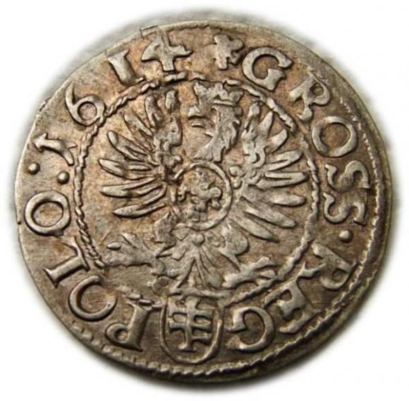 Groschen 1614 Sigismund III Vasa Krakow (2)