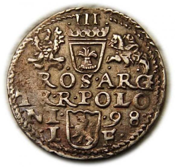 Trojak 1598 Zygmunt III Waza Olkusz (2)