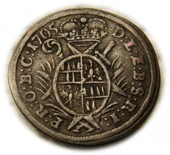 Kreuzer 1705 Charles IV Bishopric of Olomouc (2)
