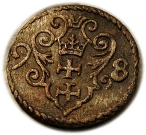 Denar 1598 Zygmunt III Waza Gdańsk (1)