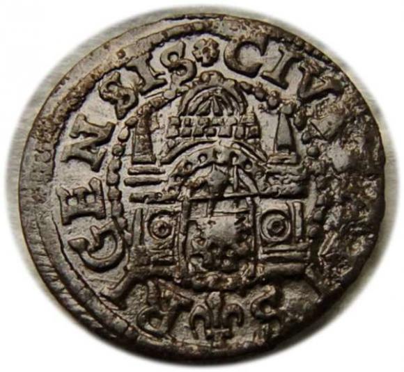 Szeląg 1578 Wolne Miasto Ryga (1)