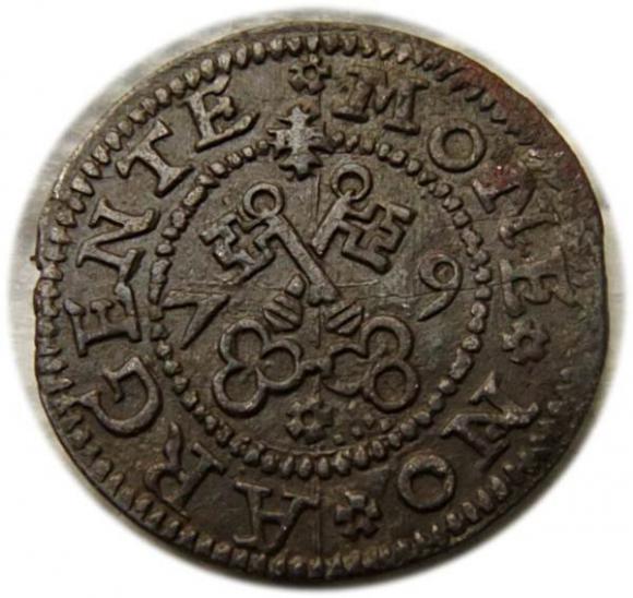 Szeląg 1579 Wolne Miasto Ryga (2)