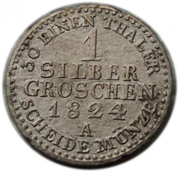 1 srebrny grosz 1824 Fryderyk Wilhelm III Berlin (1)