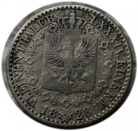 1/6 talara 1828 Fryderyk Wilhelm III Monachium (2)