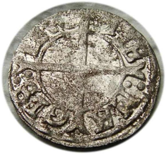 Szeląg 1551 Zakon Kawalerów Mieczowych Rewal (1)