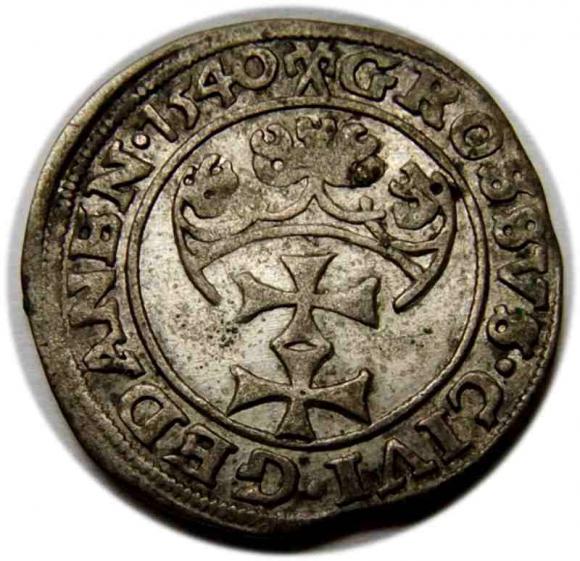 Groschen 1540 Sigismund I the Old Gdansk (2)