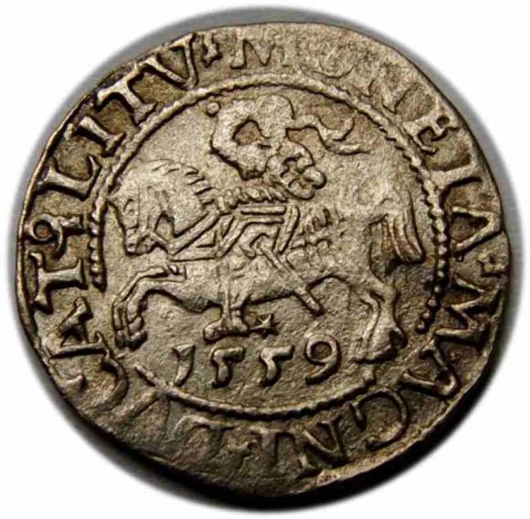 Półgrosz 1559 Zygmunt II August Wilno (1)
