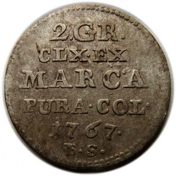 Dwugrosz 1767 Stanisław August Poniatowski Warszawa (1)