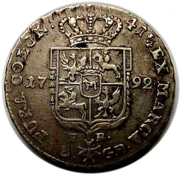 Dwuzłotówka 1792 Stanisław August Poniatowski Warszawa (2)