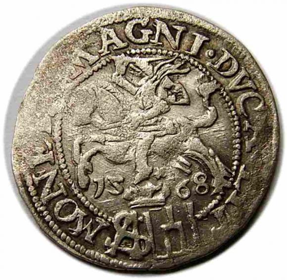 Grosz 1568 Zygmunt II August Litwa Wilno (1)
