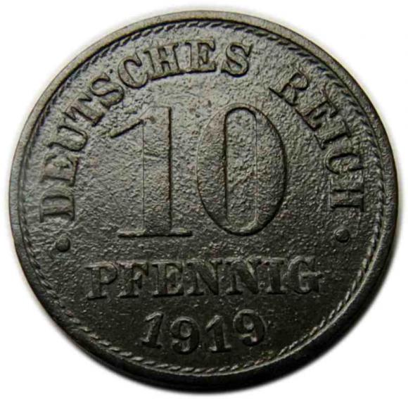 10 fenigów 1919 Niemcy  (1)